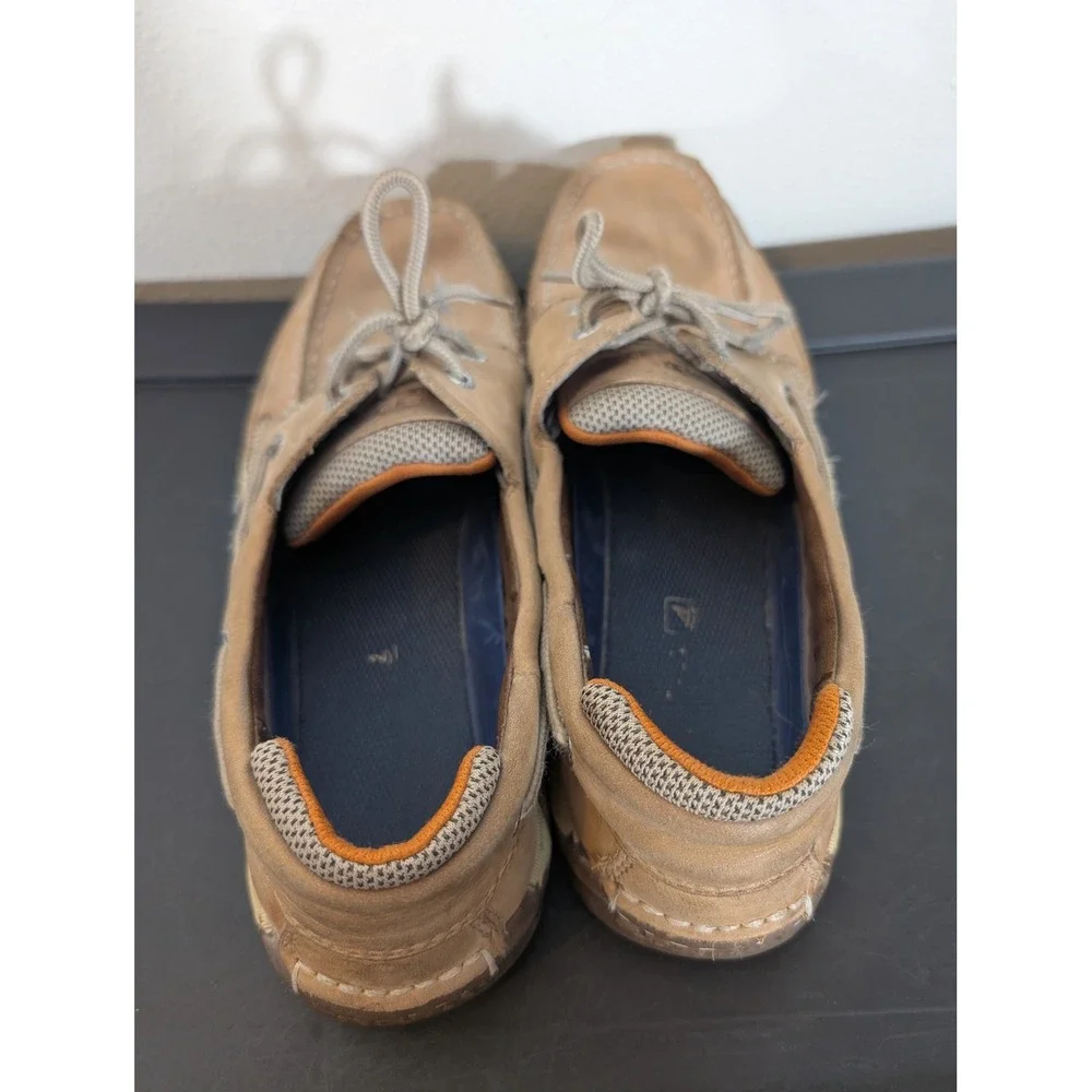 Sperry Top-Sider Men's 10.5M Billfish Tan Leather Boat Shoes 0777924 Non Slip
